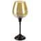 13" Decorative Small Golden Luster Brown Stemmed Votive Candle Holder